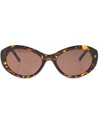 Balenciaga - Oval-Frame Tortoiseshell Sunglasses - Lyst