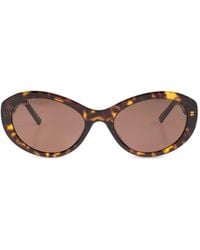 Balenciaga - Oval-Frame Tortoiseshell Sunglasses - Lyst