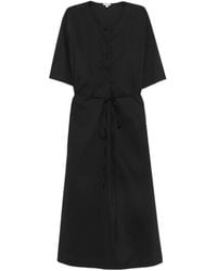 Aspesi - Belted Short-Sleeve Midi Shirt Dress - Lyst
