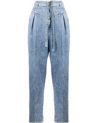 Pinko ベルテッド ハイウエストジーンズ - ブルー