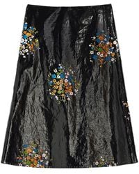 Jil Sander - Floral-Print Midi Skirt - Lyst