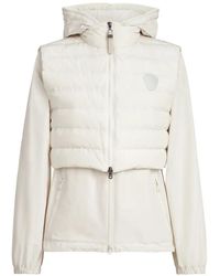 Brunello Cucinelli - Outdoor-Jacke Aus Techno-Baumwolltaffeta Mit Abnehmbarer Daunenweste, Logo Und Monili-Details - Lyst