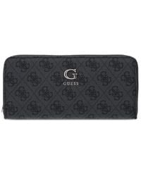Guess - Monogram-Print Logo-Plaque Wallet - Lyst