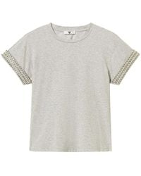 Twinset - Pearl-Rhinestone Embellished T-Shirt - Lyst