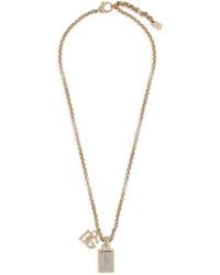 Dolce & Gabbana - Logo-Lettering Chain-Link Detailing Necklace - Lyst