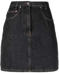 Miss sixty high waisted corset detail denim skirt cheap