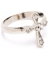 Dolce & Gabbana - Ring With Cross And Crystals - Lyst
