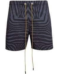 Rhude - Zebra-Print Drawstring-Waist Swim Shorts - Lyst
