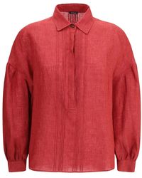 Kiton - Pleated-Front Linen Shirt - Lyst