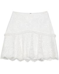 IMROSKA - Mini-Rok Met Ruches En Kant - Lyst