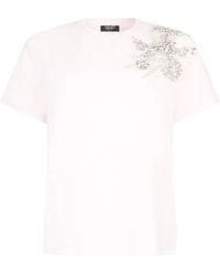 Liu Jo - T-Shirt With Jewel Embroidery - Lyst