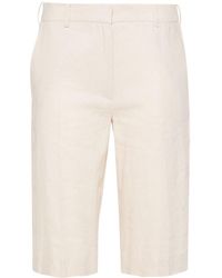16Arlington - Light Beige Twill Tailored Shorts - Women's - Rayon/linen/flax/organic Cotton - Lyst