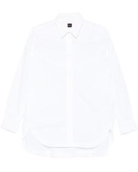 BOSS - Curved-Hem Cotton Shirt - Lyst