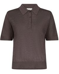 Loulou de Saison - Migo Button Ribbed Polo Shirt - Lyst