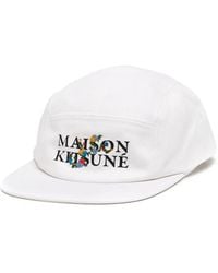 Maison Kitsuné - Logo-Print Cotton Baseball Cap - Lyst