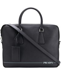 Prada Aktentasche aus Saffiano-Leder - Schwarz