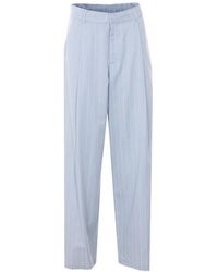 ELEH - Striped Wide Leg Trousers - Lyst