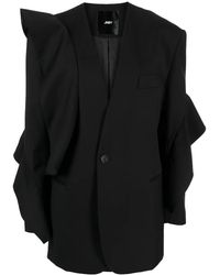 JNBY - Ruffle-Trim Collarless Blazer - Lyst