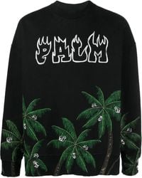 Palm Angels - Palm & Skull Sweatshirt With Print - Lyst