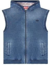 DIESEL - Hakel Logo-Detail Zip-Up Hoodie - Lyst