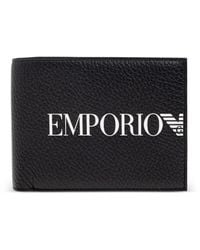 Emporio Armani - Logo Leather Wallet - Lyst