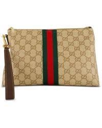 Gucci - Small Gg Pouch With Web - Lyst