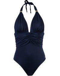 Brigitte Bardot Costume intero con scollo a V profondo - Nero