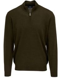 Fedeli - Half-Zip Wool Sweater - Lyst
