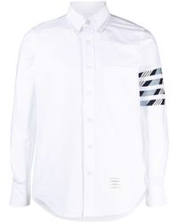 Thom Browne - 4-bar Stripe Cotton Shirt - Lyst