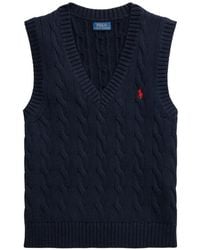 Polo Ralph Lauren - Cable-Knit V-Neck Vest - Lyst