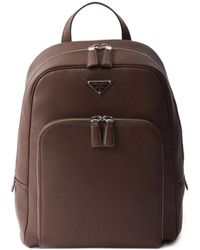 Prada - Sac À Dos En Cuir À Design Structuré - Lyst