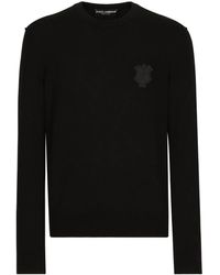 Dolce & Gabbana - Logo-Patch Cashmere Jumper - Lyst