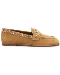 Stuart Weitzman - Perry Stud-Embellished Loafers - Lyst