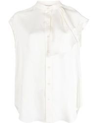 McQueen - Sleeveless Ruffled Blouse - Lyst