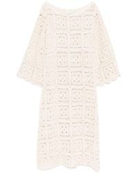 Bambah - Vestido Tipo Caftán De Ganchillo Metalizado - Lyst