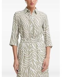 MARC AUREL - Hemd Mit Zebra-Print Und Dreiviertelärmeln - Lyst