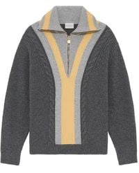 Drole de Monsieur - Cable-Knit Half-Zip Sweater - Lyst