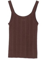 Sandro - Pointelle-Knit Bow-Detail Top - Lyst