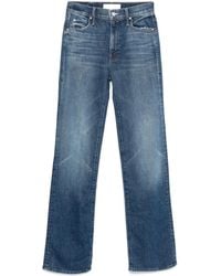 Mother - High-Rise Straight-Leg Denim Jeans - Lyst