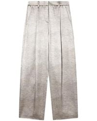 Giorgio Armani - Pleated-Detail Wide-Leg Trousers - Lyst
