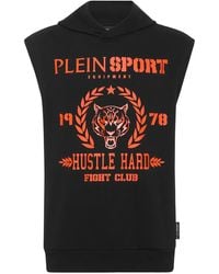 Philipp Plein - Tiger-Print Sleeveless Hoodie - Lyst