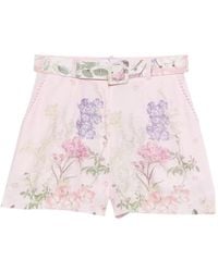 Charo Ruiz - Floral-Print Belted Shorts - Lyst