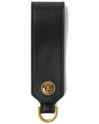 Versace - Emblème Leather Keychain - Lyst