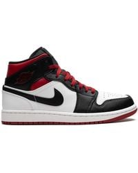Nike - Air 1 Mid Gym Red/Black Toe Sneakers - Lyst