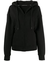 T By Alexander Wang Zip-up fleece hoodie - Schwarz