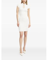 Guess - Vestido corto con abertura en el cuello - Lyst