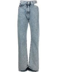 MSGM - Jean Droit À Découpe - Lyst