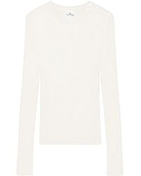 Courreges - Embroidered Logo Ribbed-Knit Sweater - Lyst