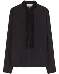 Jil Sander - Ruffle-Trim Long-Sleeved Shirt - Lyst