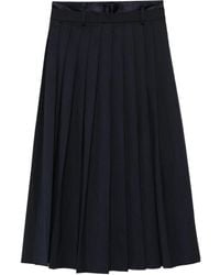 Sandro - Gonna Plissettata Midi Gessata - Lyst